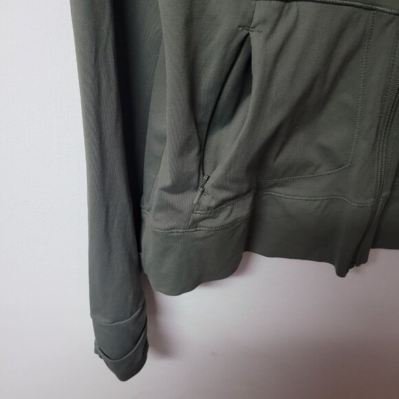 Lole Athletic Jacket Full Zip Womens XL Green Zipper Pocket Long Sleeve Active - Picture 9 of 10